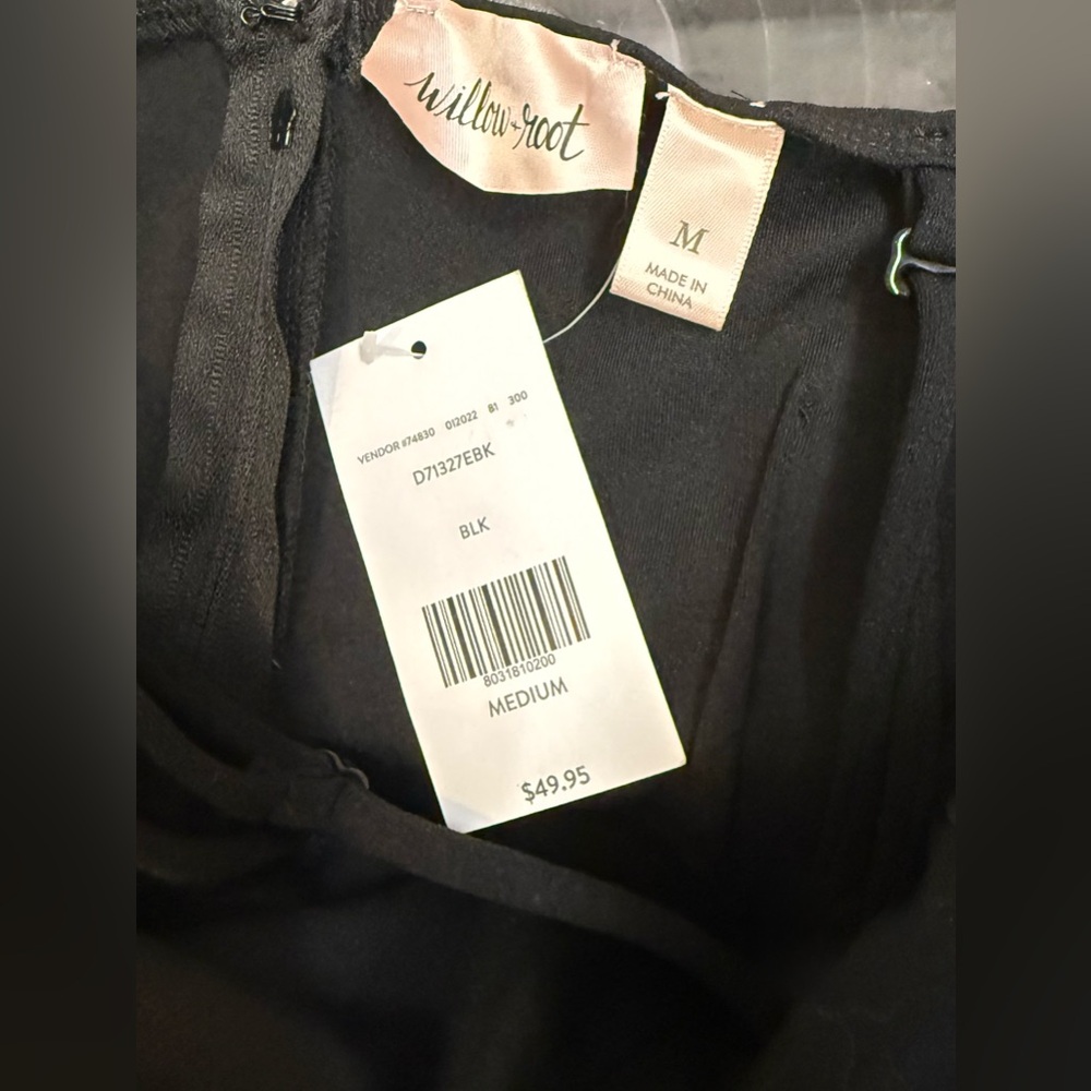Willow & Root Black Dress, sz med - Picture 7 of 7